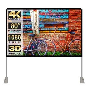 80-inch Portable Outdoor Projector Screen with Stand