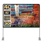 80-inch Portable Outdoor Projector Screen with Stand