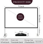80-inch Portable Outdoor Projector Screen with Stand