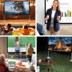 80-inch Portable Outdoor Projector Screen with Stand