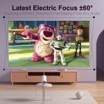 Portable Mini Projector with 4K Support and 270° Rotation
