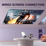 Portable Mini Projector with 4K Support and 270° Rotation