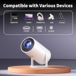 Portable Mini Projector with 4K Support and 270° Rotation