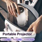 Portable Mini Projector with 4K Support and 270° Rotation
