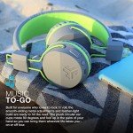 Neon Wireless On-Ear Headphones in Green/Gray