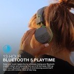 Neon Wireless On-Ear Headphones in Green/Gray