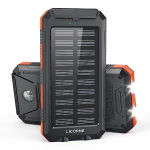 30000mAh Fast Charging Solar Power Bank - Orange