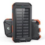 30000mAh Fast Charging Solar Power Bank - Orange
