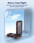 30000mAh Fast Charging Solar Power Bank - Orange