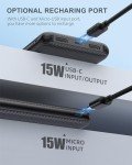 MOXNICE 10000mAh Slim Power Bank Charger - Black