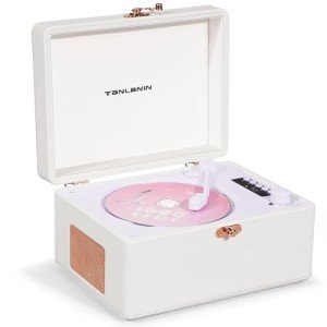 Portable Vintage Desktop CD Player with Bluetooth Speakers