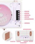 Portable Vintage Desktop CD Player with Bluetooth Speakers