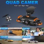 360° 4-Channel FHD Dash Cam with Night Vision