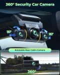 LAMTTO 4 Channel 1080p Dash Cam with Night Vision
