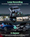 LAMTTO 4 Channel 1080p Dash Cam with Night Vision