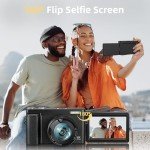 4K 48MP Digital Camera with 180° Flip Screen