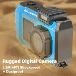 Waterproof 8K UHD Digital Camera with 32GB Card