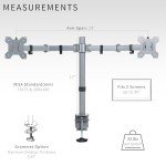 VIVO Dual Monitor Desk Mount - Fully Adjustable Stand