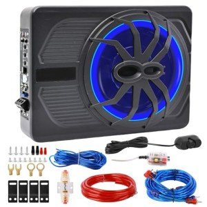 10" 800W Underseat Car Subwoofer with Remote