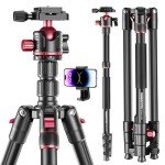 CAMBOFOTO 180cm Professional Photography Tripod with Monopod