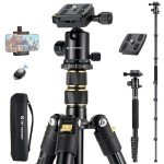 K&F Concept 184cm Tripod with Smartphone Mount