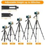 60" Aluminum Tripod with Remote and Travel Bag