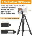 60" Aluminum Tripod with Remote and Travel Bag