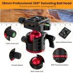 MACTREM 74-Inch Aluminum Tripod and Monopod