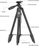 60" Aluminum Tripod with Remote and Travel Bag