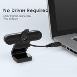 2K Webcam with Dual Microphones and Tripod