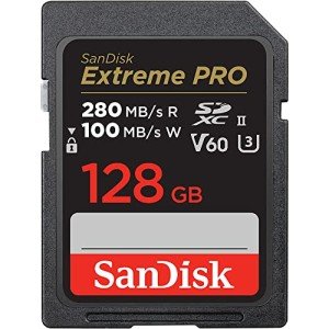 SanDisk 128GB Extreme PRO SDXC Card - 280MB/s