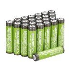 Amazon Basics 24-Pack Rechargeable AAA Batteries, 850 mAh