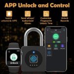 Smart Fingerprint Padlock with App Control