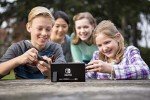 Nintendo Switch Console with Neon Joy-Con & Mario Game
