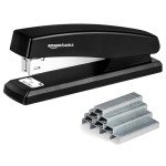 Amazon Basics Black Office Stapler with 1000 Staples