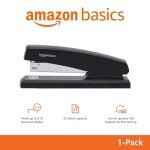 Amazon Basics Black Office Stapler with 1000 Staples