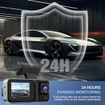 4K Triple Channel Dash Cam with 64GB Card