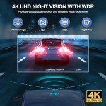 4K Triple Channel Dash Cam with 64GB Card