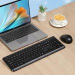 Wireless Keyboard and Mouse Combo for PCs and Laptops