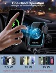 15W Wireless Car Charger with Auto Clamping Holder