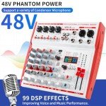 6-Channel Mixer with 99 Effects for PC & Streaming