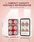 LED Mini Skincare Fridge with Adjustable Mirror