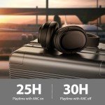 Tapaxis Wireless Active Noise Cancelling Headphones - Matte Black