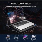 TECKNET Adjustable Laptop Cooling Pad for 12"-15.6