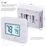 Aowel Non-Programmable Thermostat with Temperature Monitor
