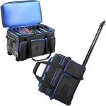 Aleemin Rolling DJ Cable Bag with Large Pockets