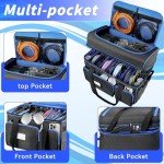 Aleemin Rolling DJ Cable Bag with Large Pockets