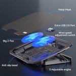 KYOLLY Ultra Slim Laptop Cooling Pad with Fans