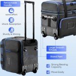 Aleemin Rolling DJ Cable Bag with Large Pockets