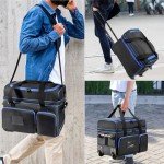 Aleemin Rolling DJ Cable Bag with Large Pockets